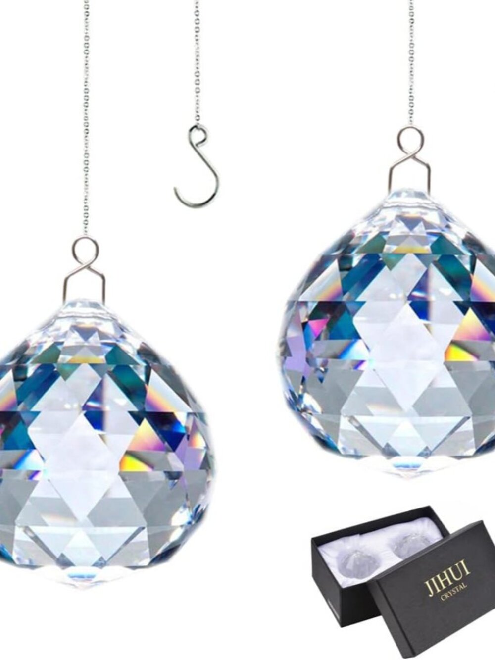 Suncatcher Crystals Ball Prism Window Rainbow Maker with Chain for Easy Hanging